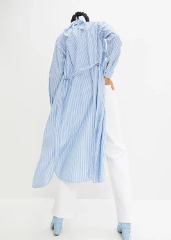 Femme bonprix Robes|Robe-chemise rayée avec ceinture à nouer