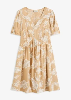 Femme bonprix Robes|Robe-tunique brodée en viscose fluide