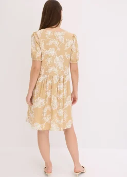 Femme bonprix Robes|Robe-tunique brodée en viscose fluide