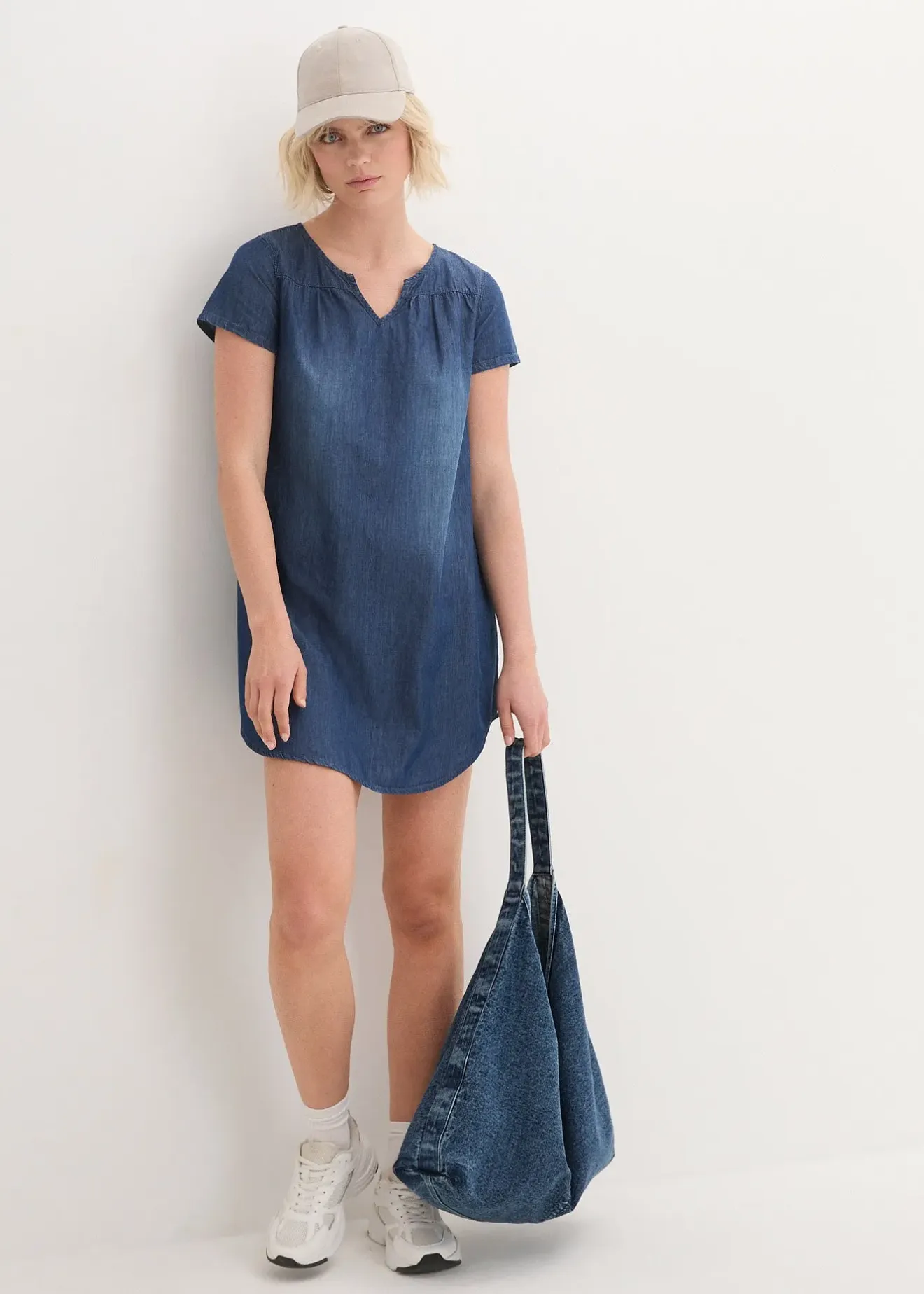 Femme bonprix Robes|Robe-tunique en jean