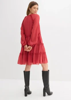 bonprix Robe-tunique en mousseline texturée|Femme Robes