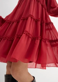 bonprix Robe-tunique en mousseline texturée|Femme Robes