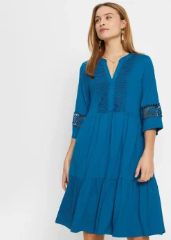 Femme bonprix Robes|Robe-tunique en viscose douce