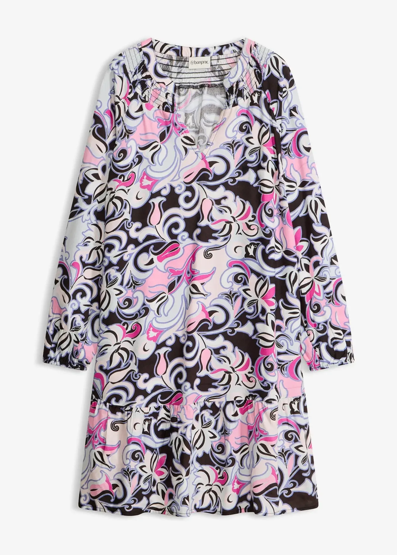 Femme bonprix Robes|Robe-tunique en viscose fluide