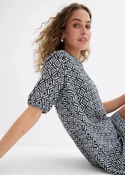 Femme bonprix Robes|Robe-tunique en viscose fluide