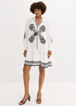 Femme bonprix Robes|Robe-tunique en viscose texturée