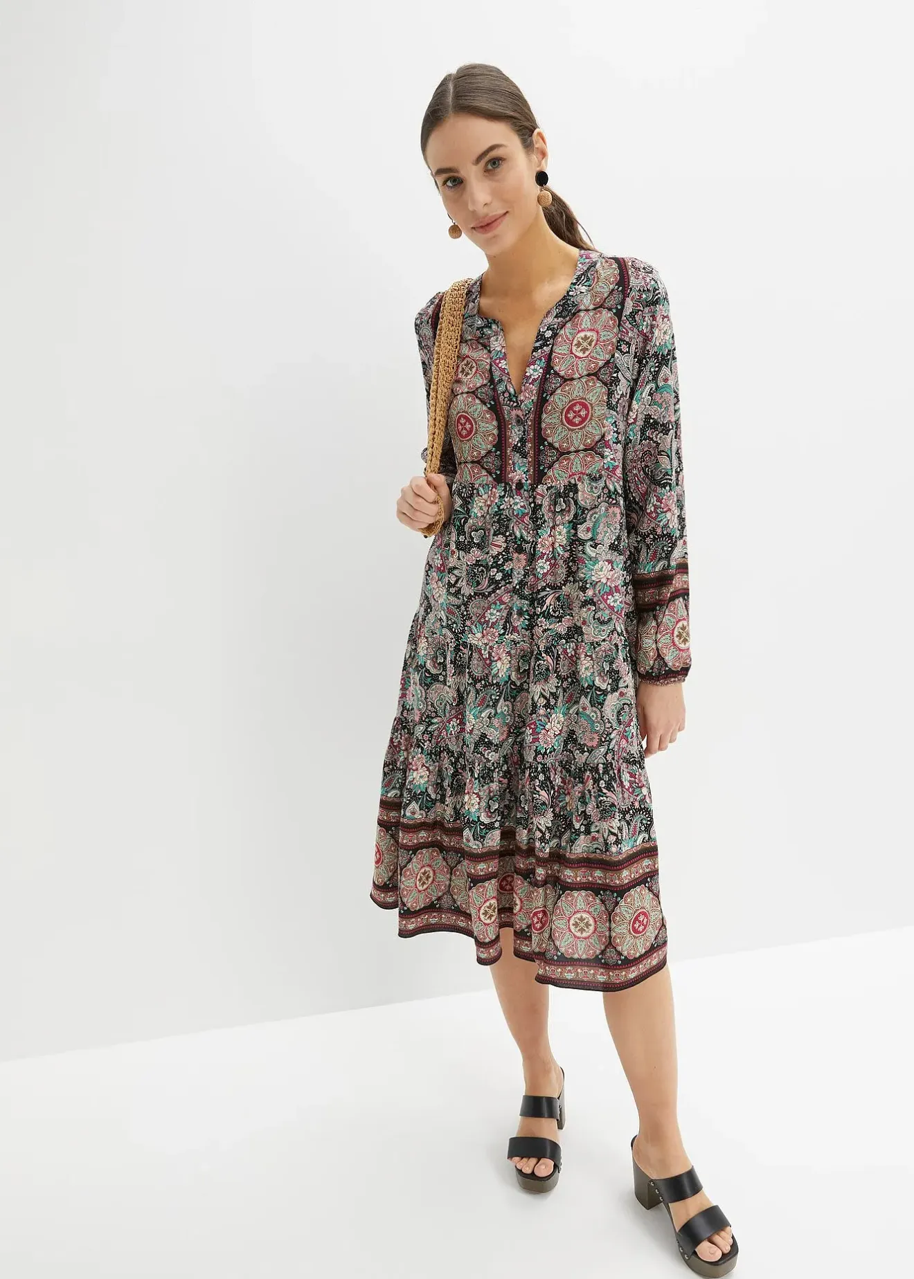 Femme bonprix Tailles Petite|Robes|Robe-tunique imprimée