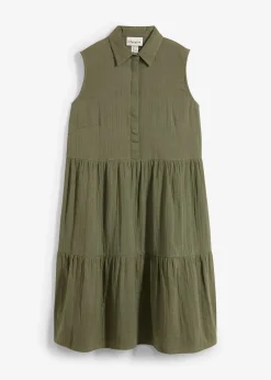 Femme bonprix Robes|Robe-tunique légère en gaze de coton