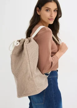 bonprix Sac à dos en toile rayée|Femme Sacs