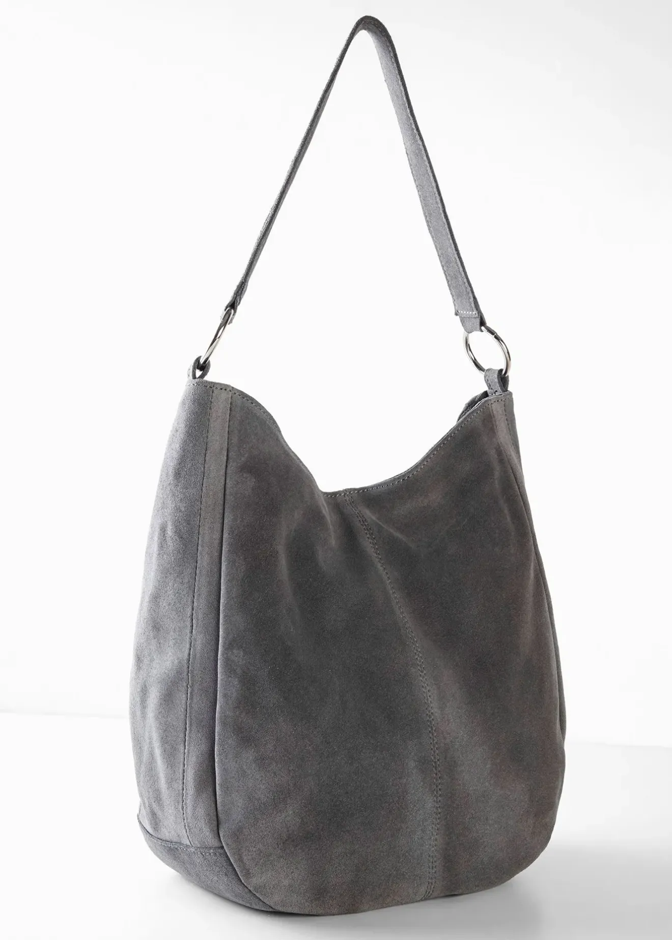 Femme bonprix Sacs|Sac en cuir velours avec sangle décorative