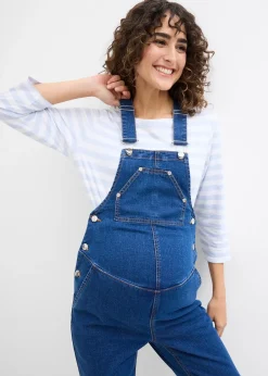 bonprix Salopette de grossesse à largeur ajustable, jambes droites|Femme Femme Enceinte