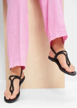 Femme bonprix Chaussures D'Été|Vêtements De Plage|Sandales entredoigt, aspect tressé