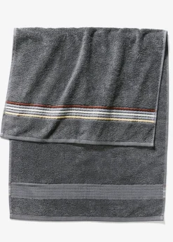 bonprix Serviette de toilette avec détails rayés| Salle De Bain·Serviettes De Toilette|Serviettes De Toilette