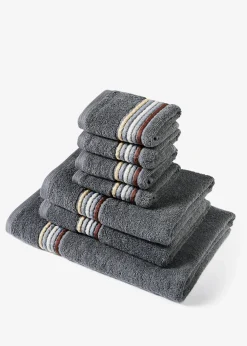 bonprix Serviette de toilette avec détails rayés| Salle De Bain·Serviettes De Toilette|Serviettes De Toilette