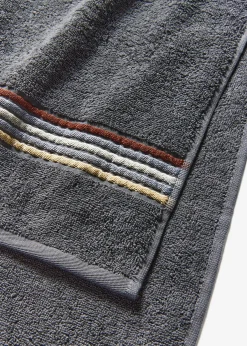 bonprix Serviette de toilette avec détails rayés| Salle De Bain·Serviettes De Toilette|Serviettes De Toilette