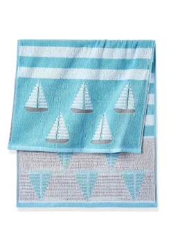 bonprix Salle De Bain·Serviettes De Toilette|Serviettes De Toilette|Serviette de toilette pur coton motif bateau