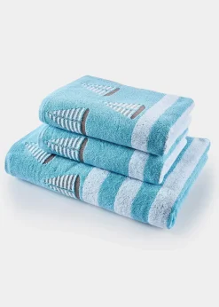 bonprix Salle De Bain·Serviettes De Toilette|Serviettes De Toilette|Serviette de toilette pur coton motif bateau