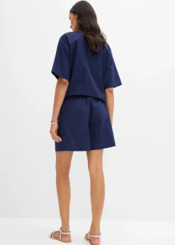 Femme bonprix Deux Pièces & Ensembles|Shorts|Short 100% coton avec taille élastiquée