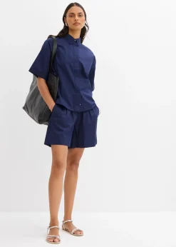 Femme bonprix Deux Pièces & Ensembles|Shorts|Short 100% coton avec taille élastiquée