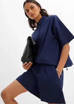 Femme bonprix Deux Pièces & Ensembles|Shorts|Short 100% coton avec taille élastiquée