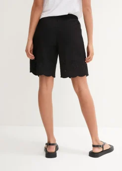 bonprix Short 100% coton avec taille élastiquée|Femme Shorts|Pantalons