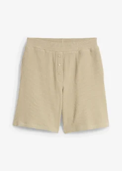 bonprix Short 100% coton avec taille élastiquée|Femme Deux Pièces & Ensembles|Shorts