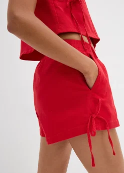 Femme bonprix Shorts|Pantalons|Short à taille élastiquée en coton extensible