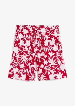 Femme bonprix Shorts|Pantalons|Short ample en viscose avec taille haute élastiquée