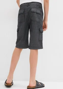 Enfant bonprix Vêtements Enfant|Garçons 9-16 Ans·Shorts|Short cargo long en chambray, Regular