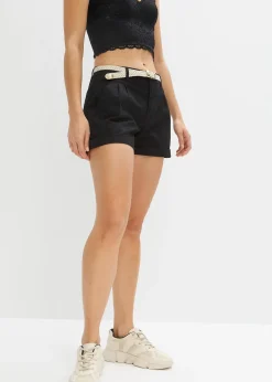 Femme bonprix Shorts|Pantalons|Short en coton extensible