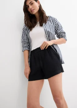 Femme bonprix Shorts|Pantalons|Short en gaze 100% coton