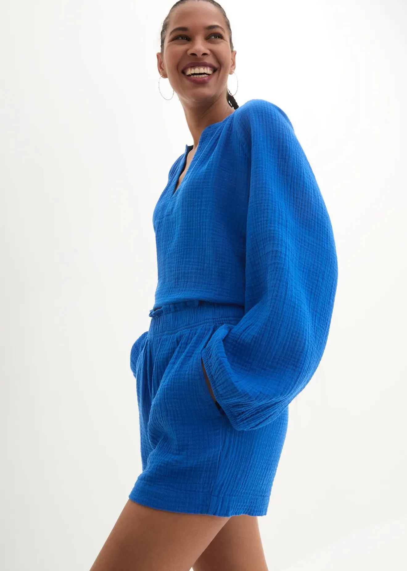 bonprix Short en gaze 100% coton|Femme Shorts|Pantalons