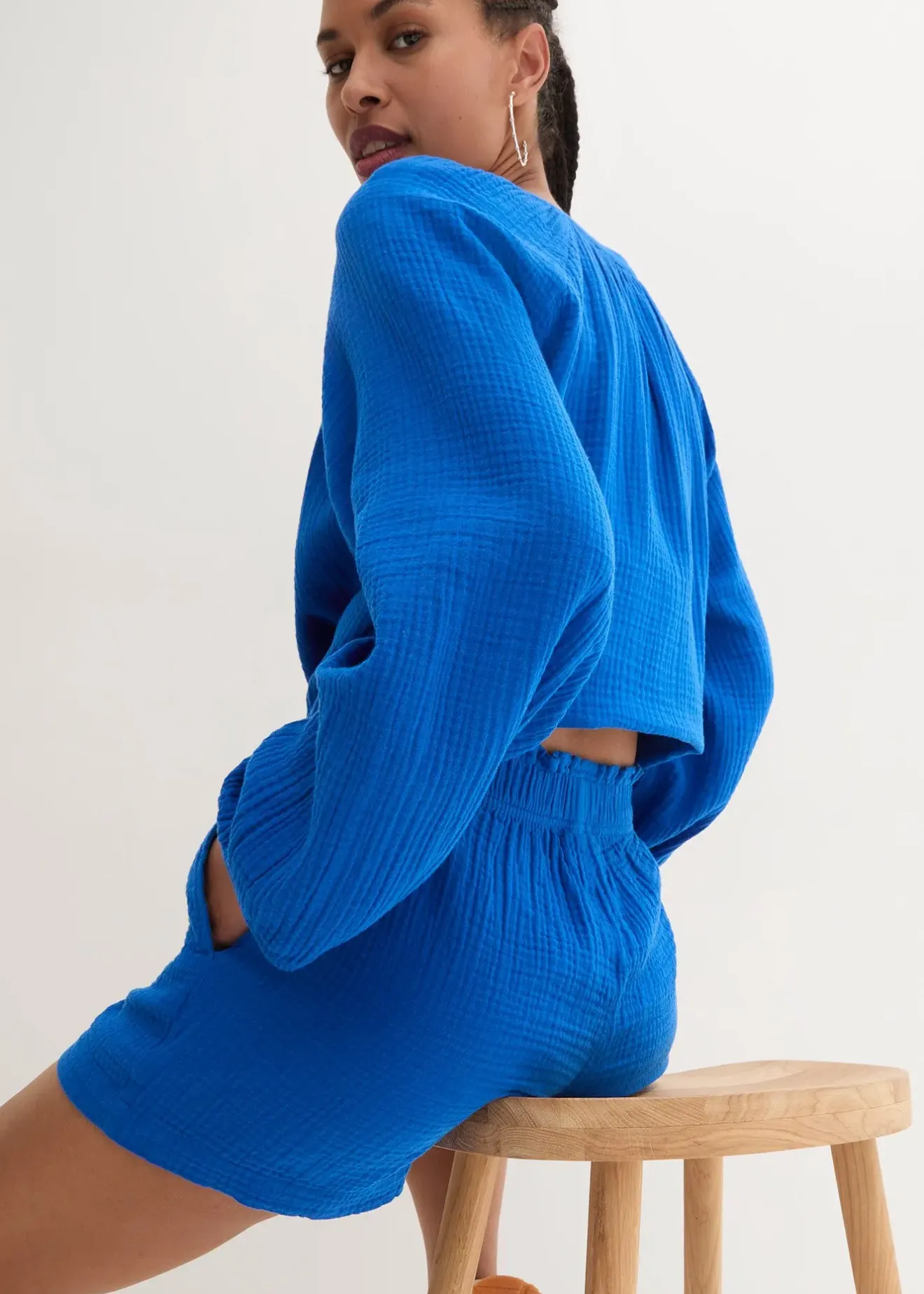 bonprix Short en gaze 100% coton|Femme Shorts|Pantalons