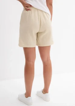 Femme bonprix Shorts|Pantalons|Short en gaze de coton