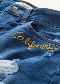Femme bonprix Shorts|Jeans|Short en jean à broderie