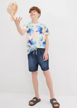 bonprix Short en jean 100% coton, taille élastiquée, regular|Enfant Vêtements Enfant|Garçons 9-16 Ans·Shorts