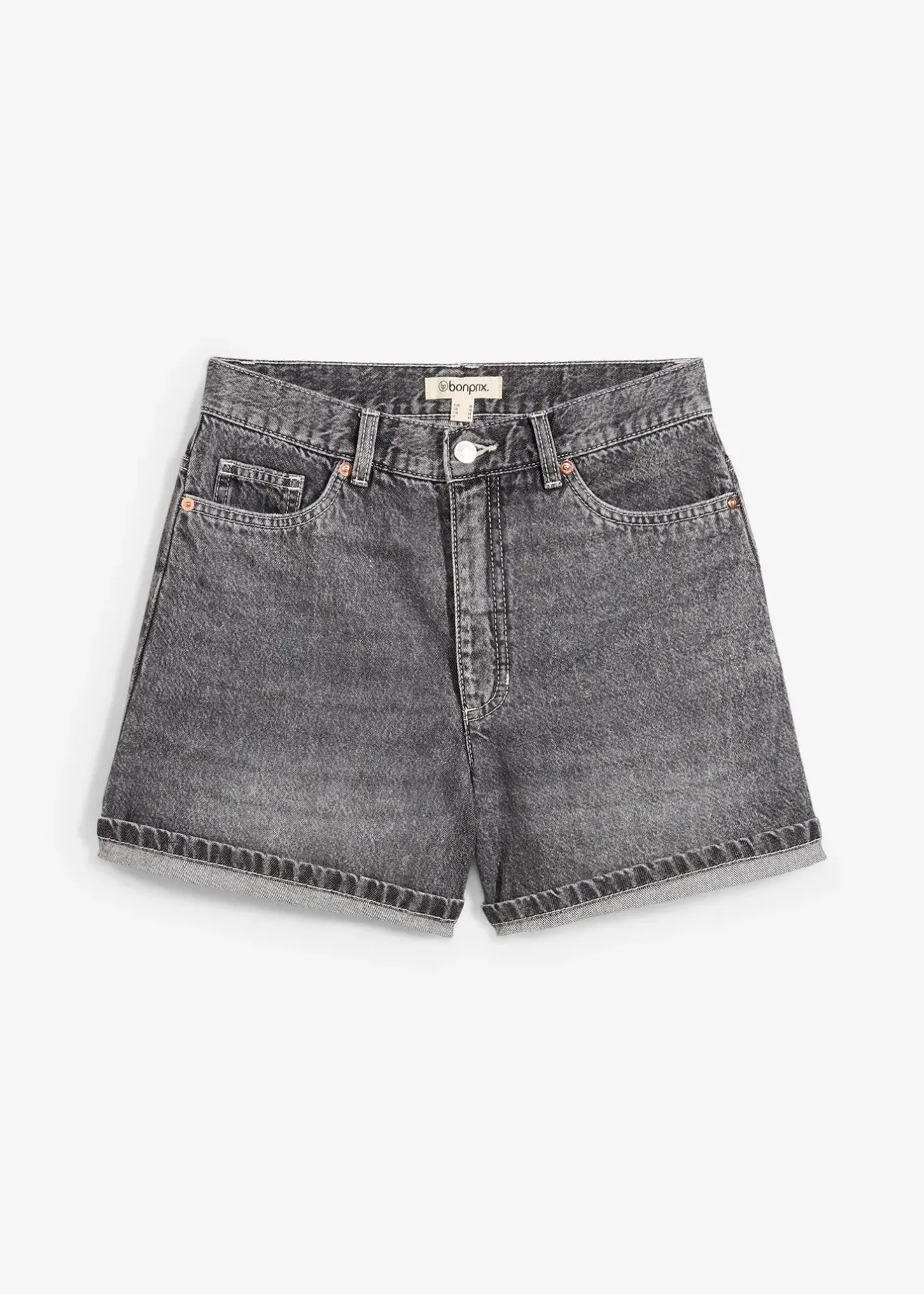 Femme bonprix Shorts|Jeans|Short en jean taille haute, peu extensible