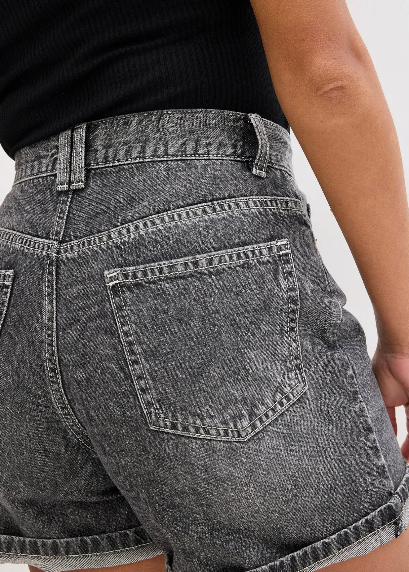 Femme bonprix Shorts|Jeans|Short en jean taille haute, peu extensible