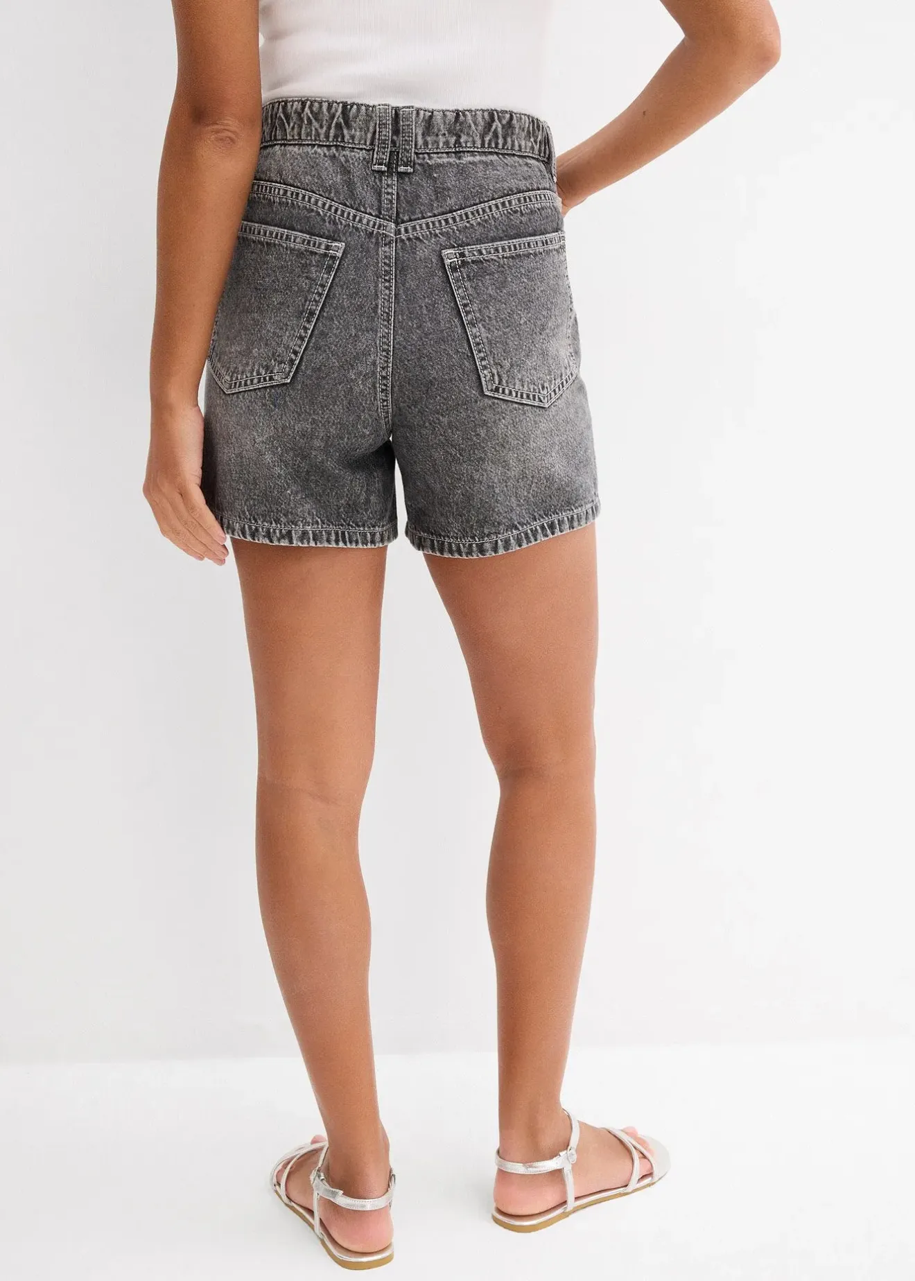 Femme bonprix Shorts|Jeans|Short en jean taille haute, peu extensible