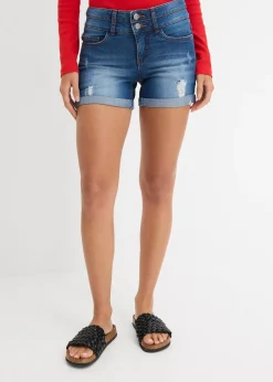 Femme bonprix Shorts|Jeans|Short en jean taille mi-haute