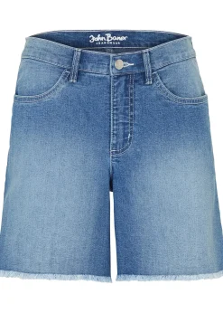 Femme bonprix Shorts|Jeans|Short en jean, taille mi-haute, extensible