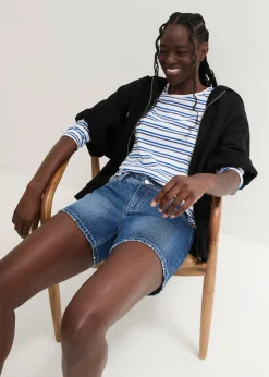 Femme bonprix Shorts|Jeans|Short en jean, taille mi-haute