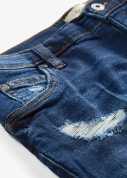 bonprix Short en jean taille mi-haute à effets déchirés|Femme Shorts|Jeans