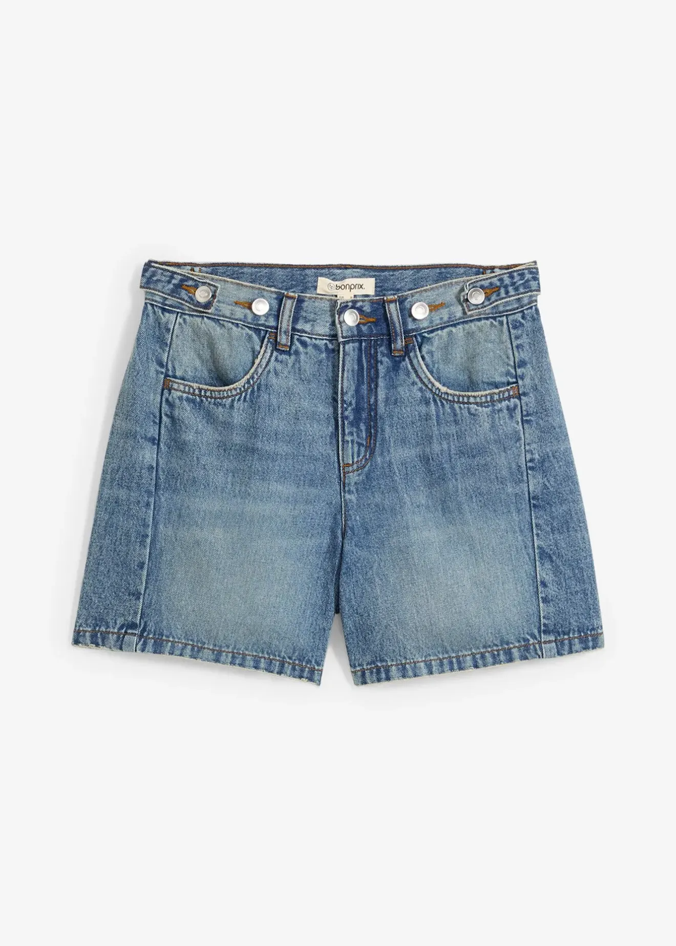 bonprix Short en jean taille mi-haute, peu extensible|Femme Shorts|Jeans