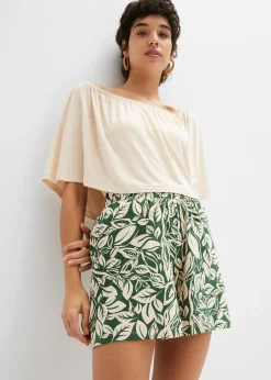 bonprix Short en jersey coton extensible|Femme Shorts|Pantalons