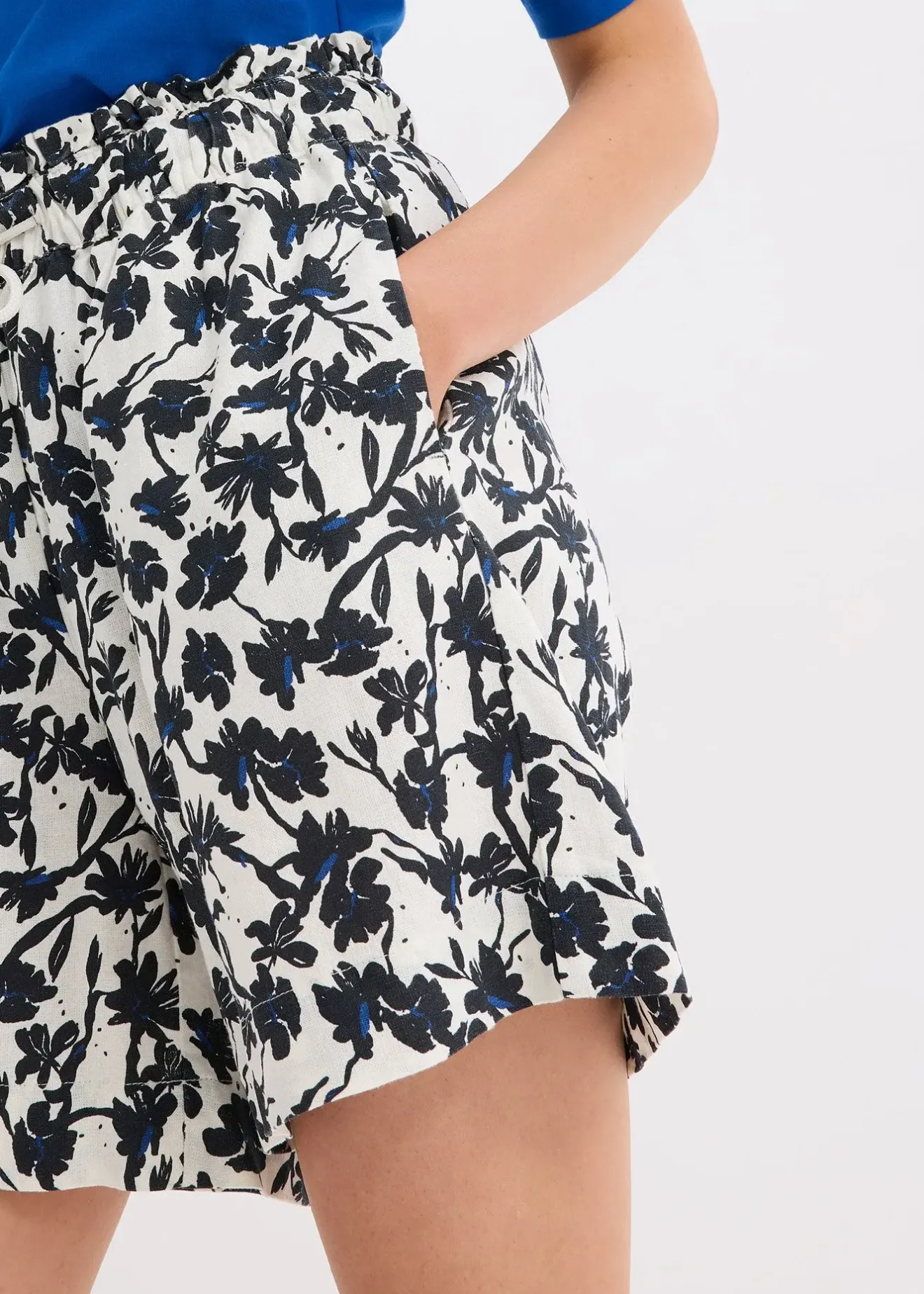 Femme bonprix Shorts|Pantalons|Short en lin majoritaire