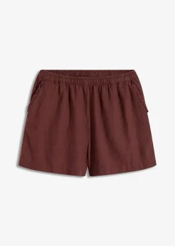 Femme bonprix Shorts|Pantalons|Short en lin mélangé