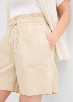 Femme bonprix Shorts|Pantalons|Short en lin mélangé