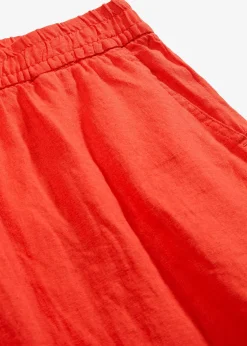 bonprix Short en lin mélangé avec taille élastiquée|Femme Shorts|Pantalons