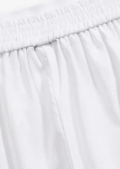 Femme bonprix Shorts|Pantalons|Short en lin mélangé, taille élastiquée